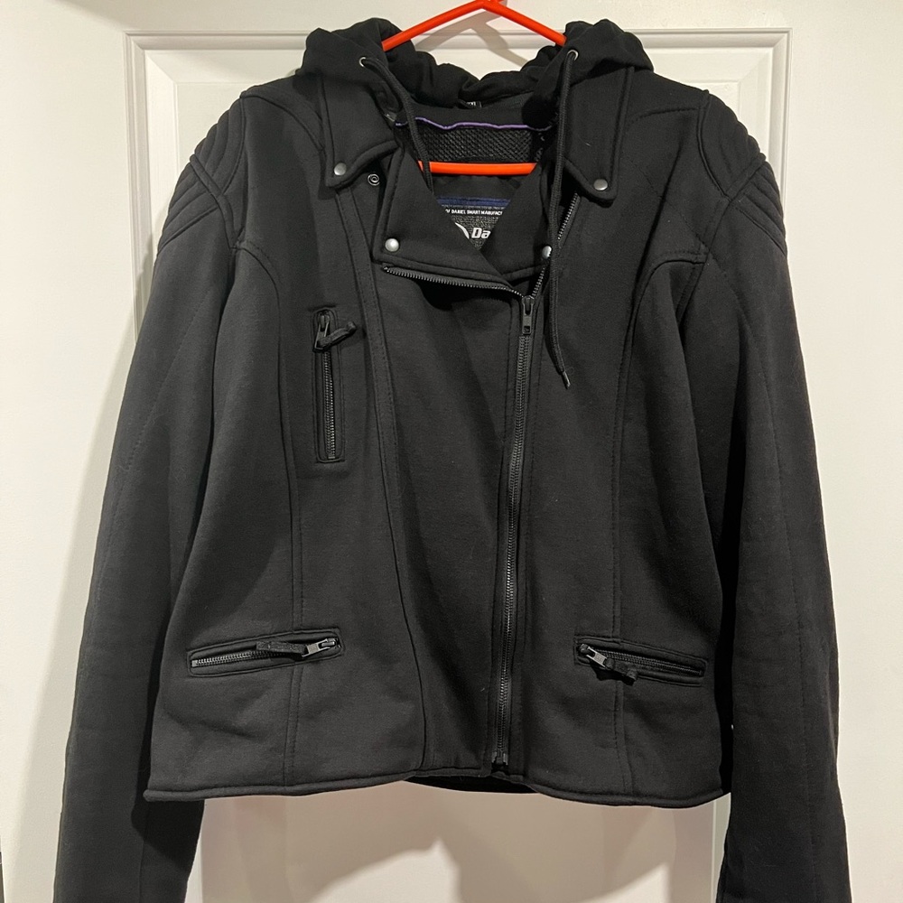 Daniel Smart Women’s Soft Black Motorcycle Jacket XXL